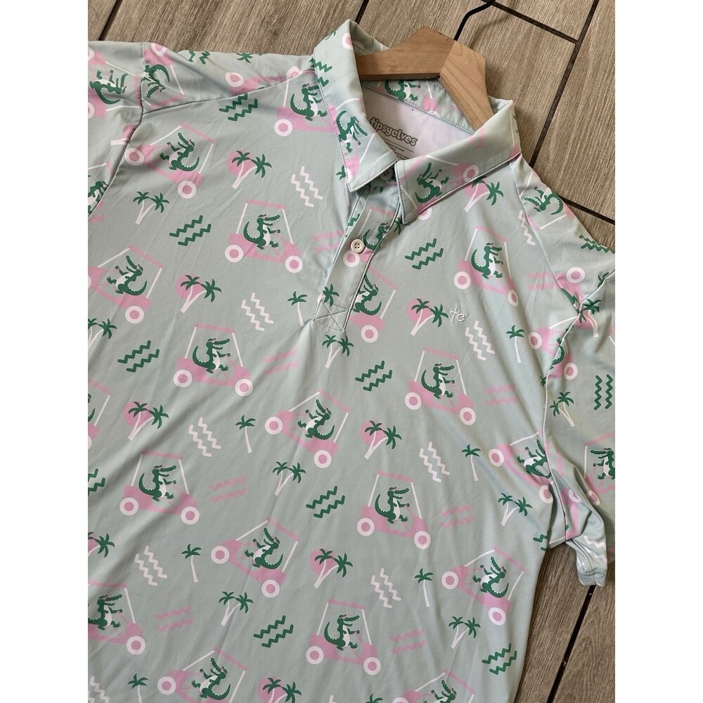 Tipsy Elves Men’s Golf Cart Gator Golf Polo XXL - Picture 6 of 9